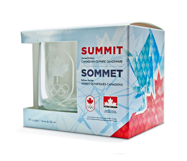Sheppard Box manufactures color paperboard product boxes. Summit mug box for the Winter Olympics in Canada.